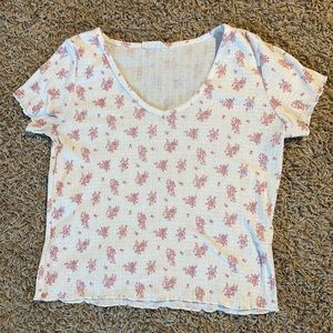 Olivia Rae floral knit top medium